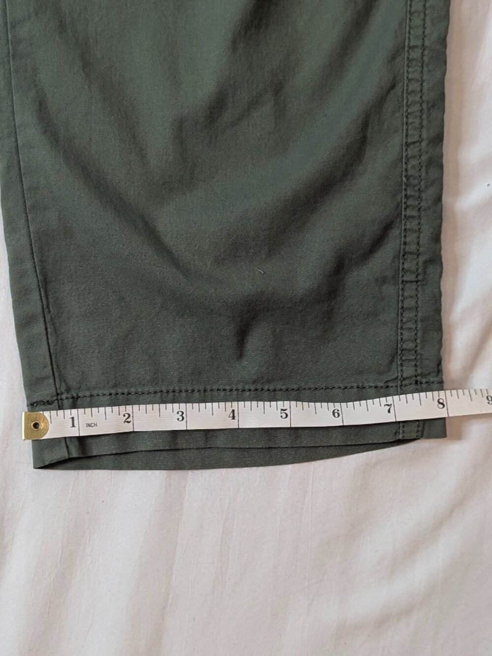 Sonoma Cotton Blend Pull On Pants, Olive Green Wide Leg Drawstring, Size XXL - Picture 8 of 8